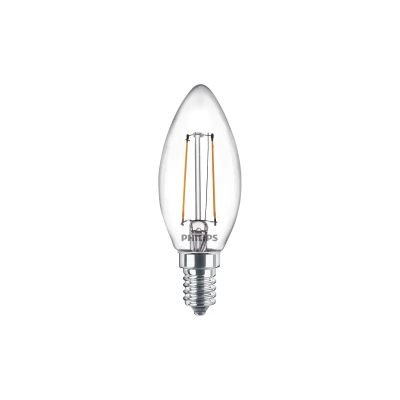 Philips Led Classic Filament Kertepære E14 Klar 25w Varm Hvid