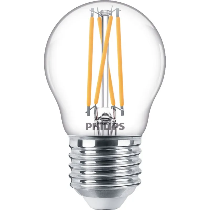 Philips Led Classic Filament Kronepære E27 Klar 25w Varm Hvid Dæmpbar