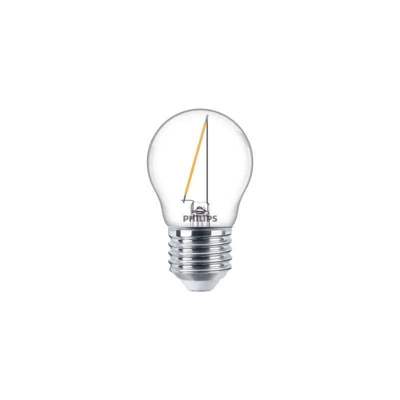 Philips Led Classic Filament Kronepære P45 E27 Klar 15w Varm Hvid  -pak