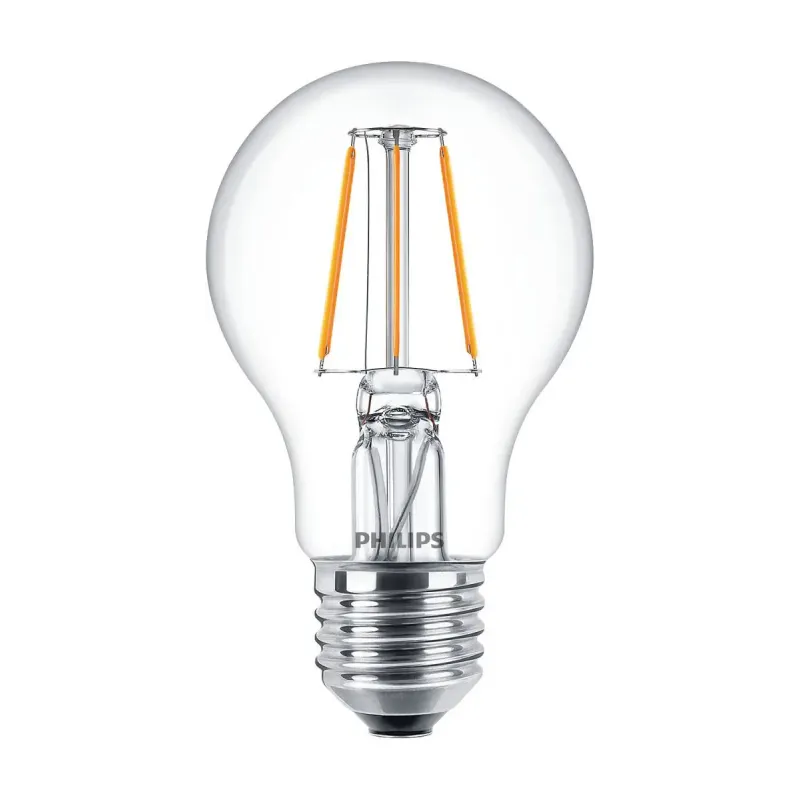 Philips Led Classic Filament Standardpære A60 E27 Klar 40w Varm Hvid  -pak Box
