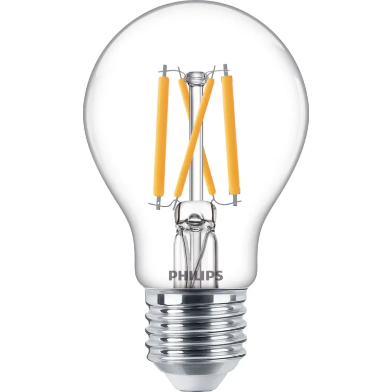 Philips Led Classic Filament Standardpære A60 E27 Klar 40w  -pak