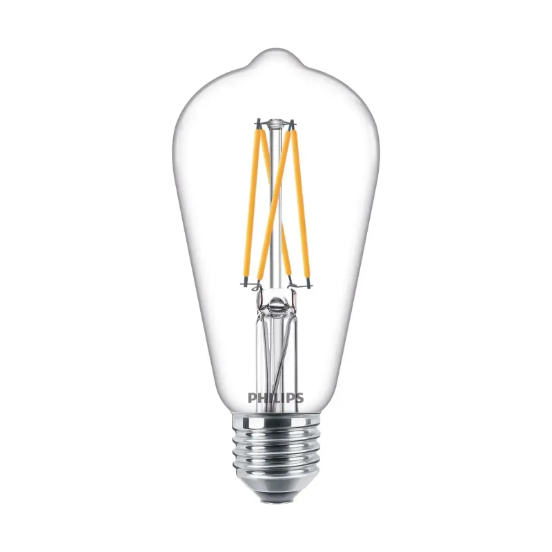 Philips Led Classic Filament Standardpære E27 60w Warmglow Dæmpbar