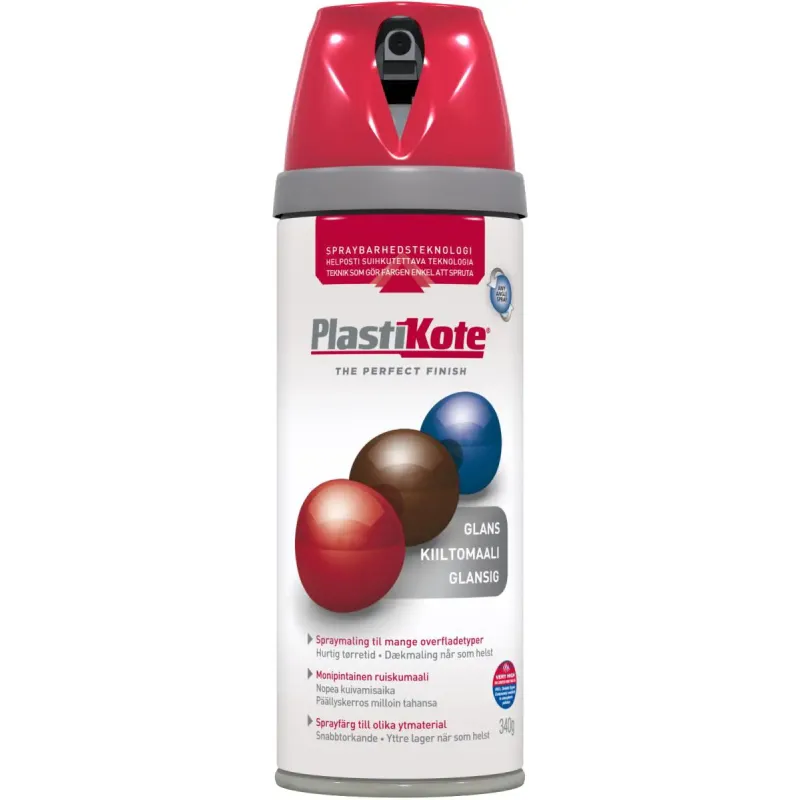 Plasti-kote Twist  Blank 21107 Postrød 400ml