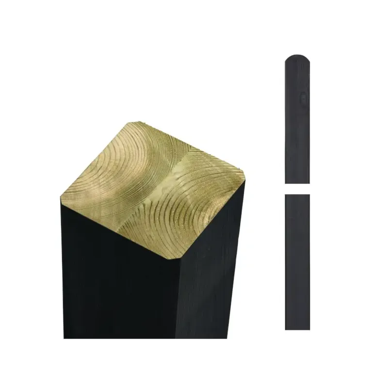 Plus Omlimede Stolper 90x90mm X238cm Sort