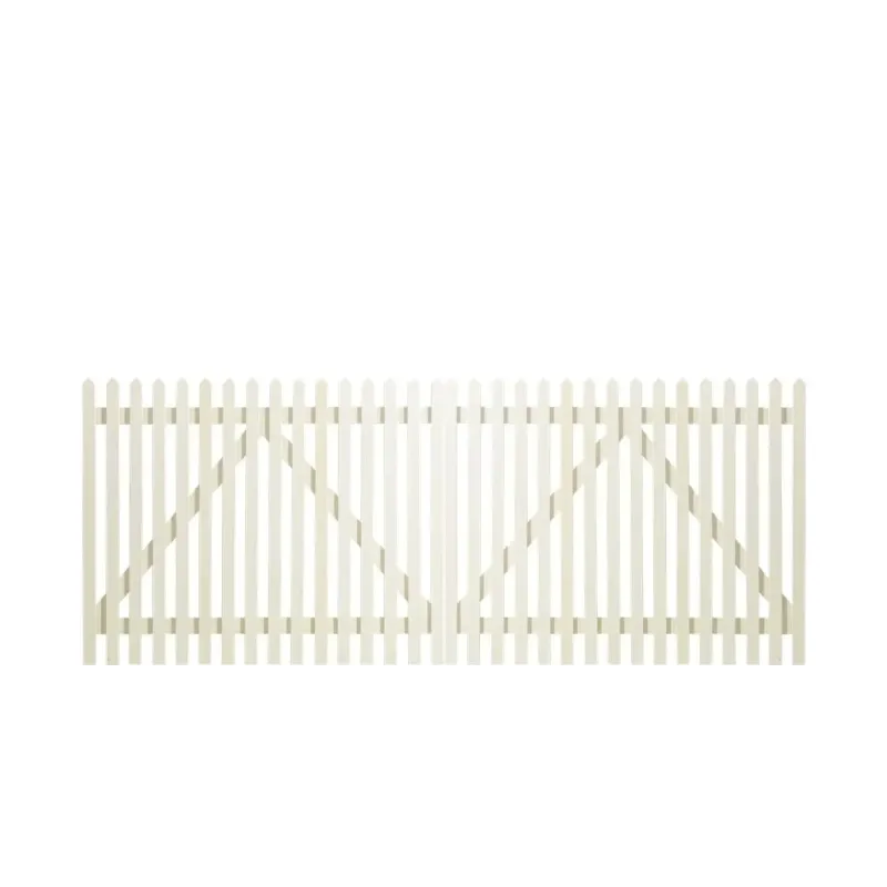 Plus Skagen Lux Stakit Dobbelt Havelåge 300x120 Cm Grundmalet Hvid 13662-13
