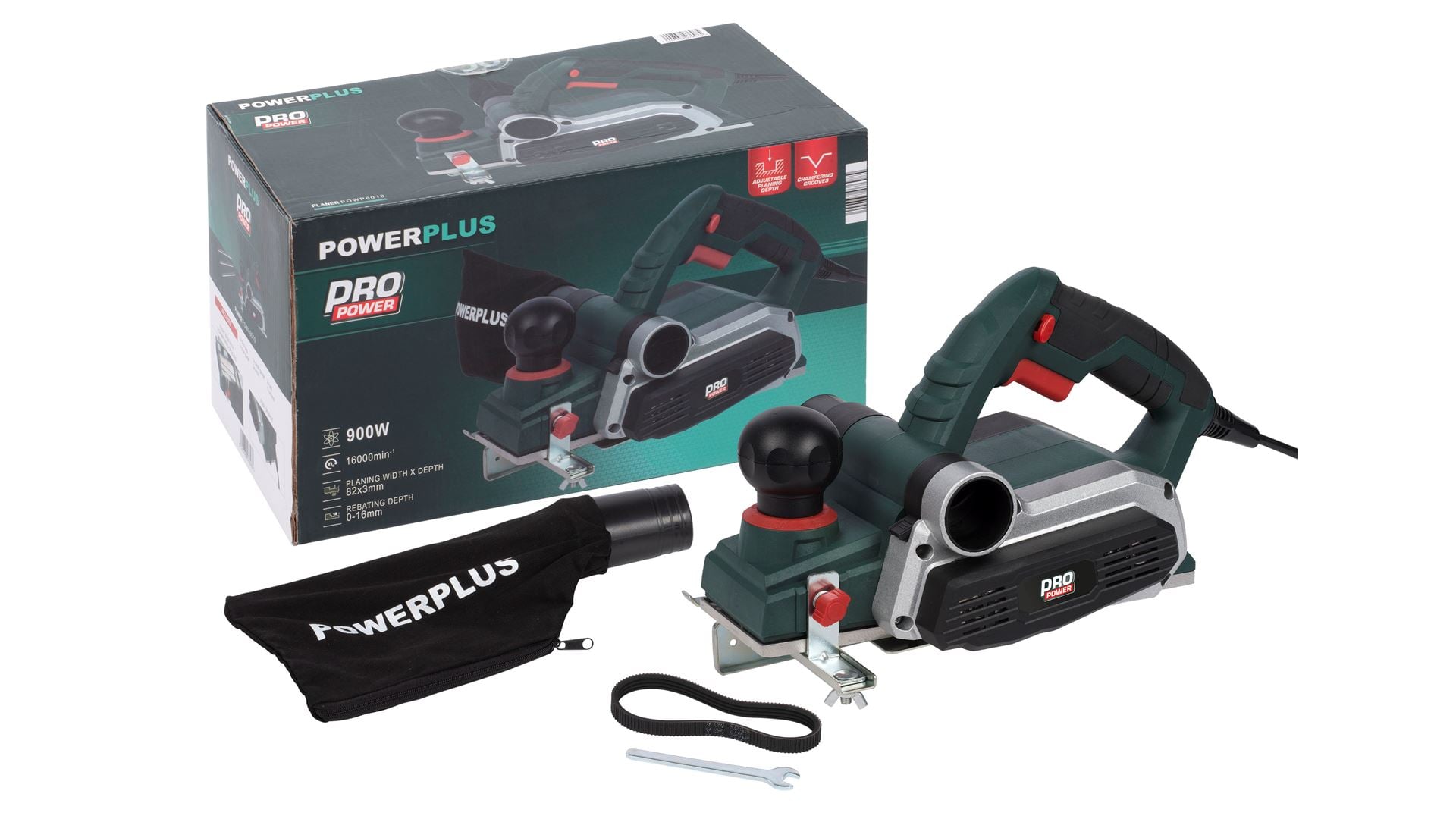 Powp6010 El Høvl 900 Watt Bredde 82 Mm