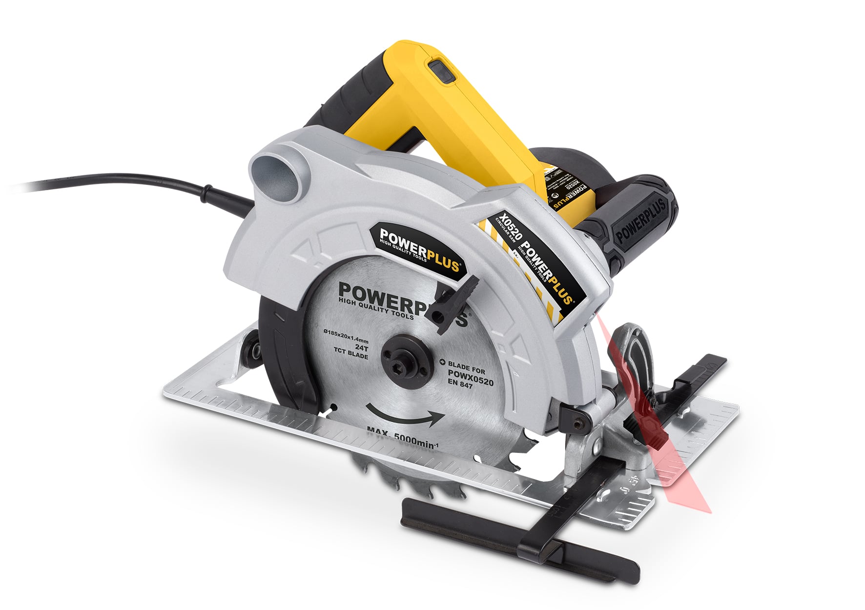 Powx0520 Rundsav 185 Mm 1500 Watt