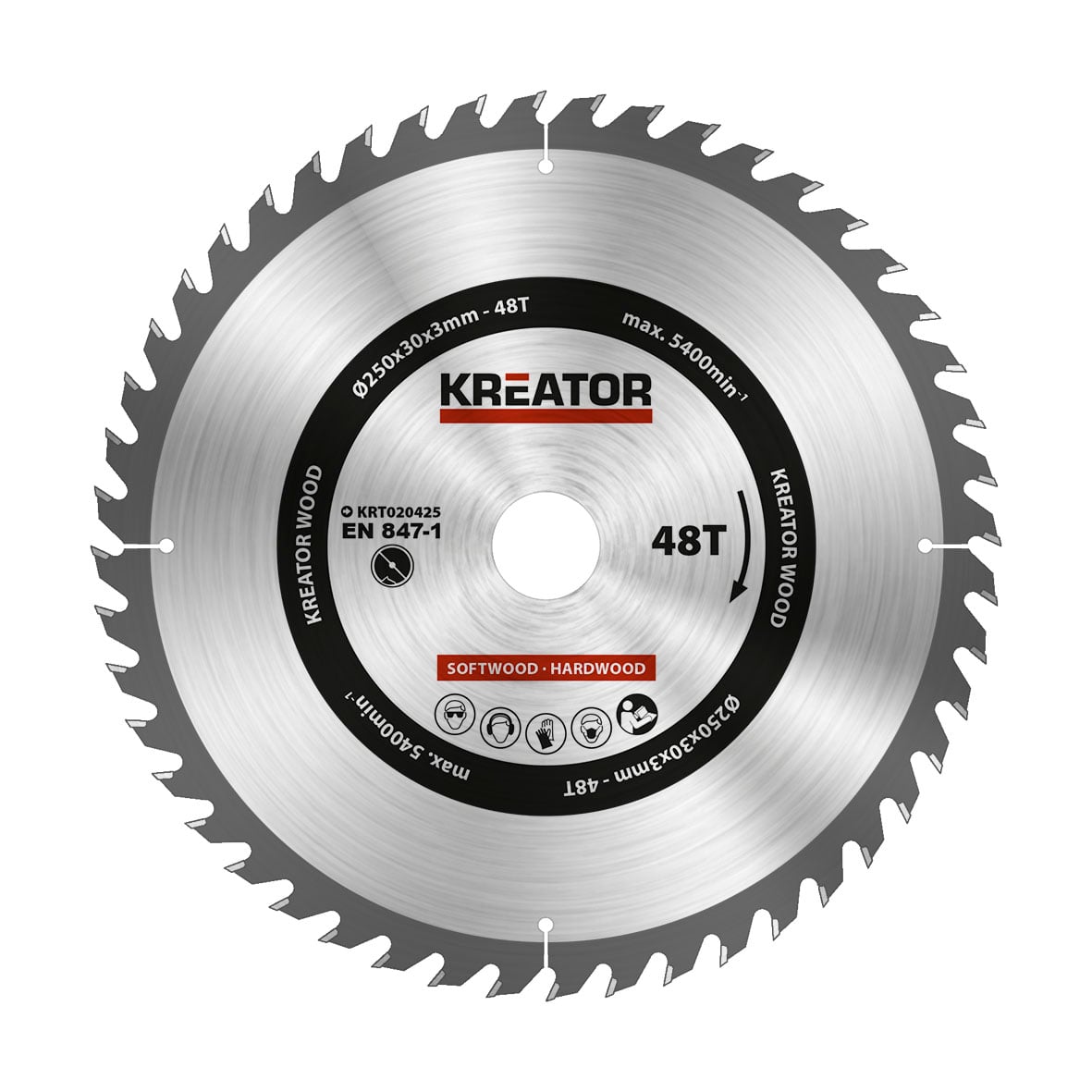 Rundsavsklinge 250 Mm  48 Hm Tænder