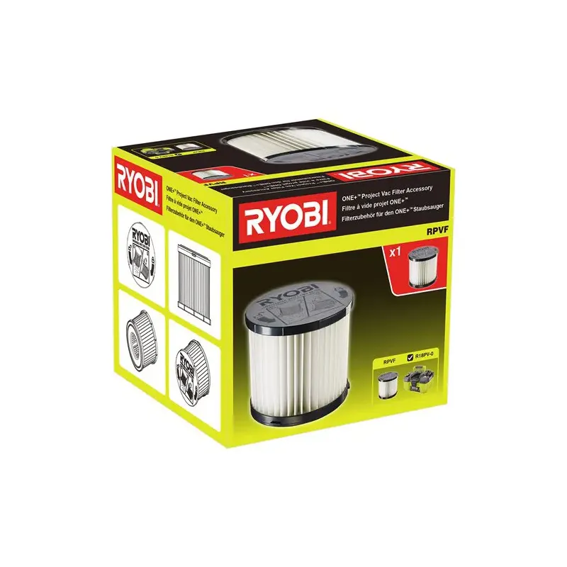 Ryobi Filter Til One  Støvsuger Rpvf