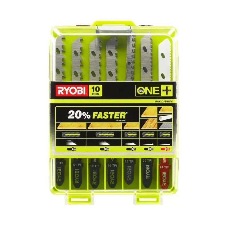 Ryobi Stiksavklinger 10-pak  Træ   Laminat Og Metal  Rak10jsbwm