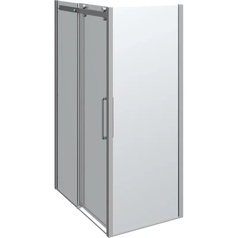 Scanbad Skydedør     Sidepanel Deluxe 1200 800mm Krom Klar