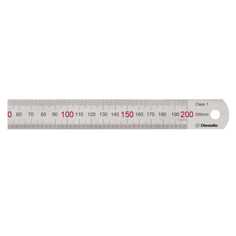 Stållineal  200x19x0   Mm