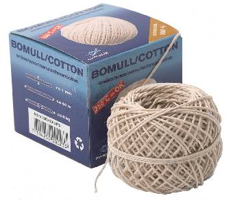 Steksnöre Bomull   0mmx40m Vit