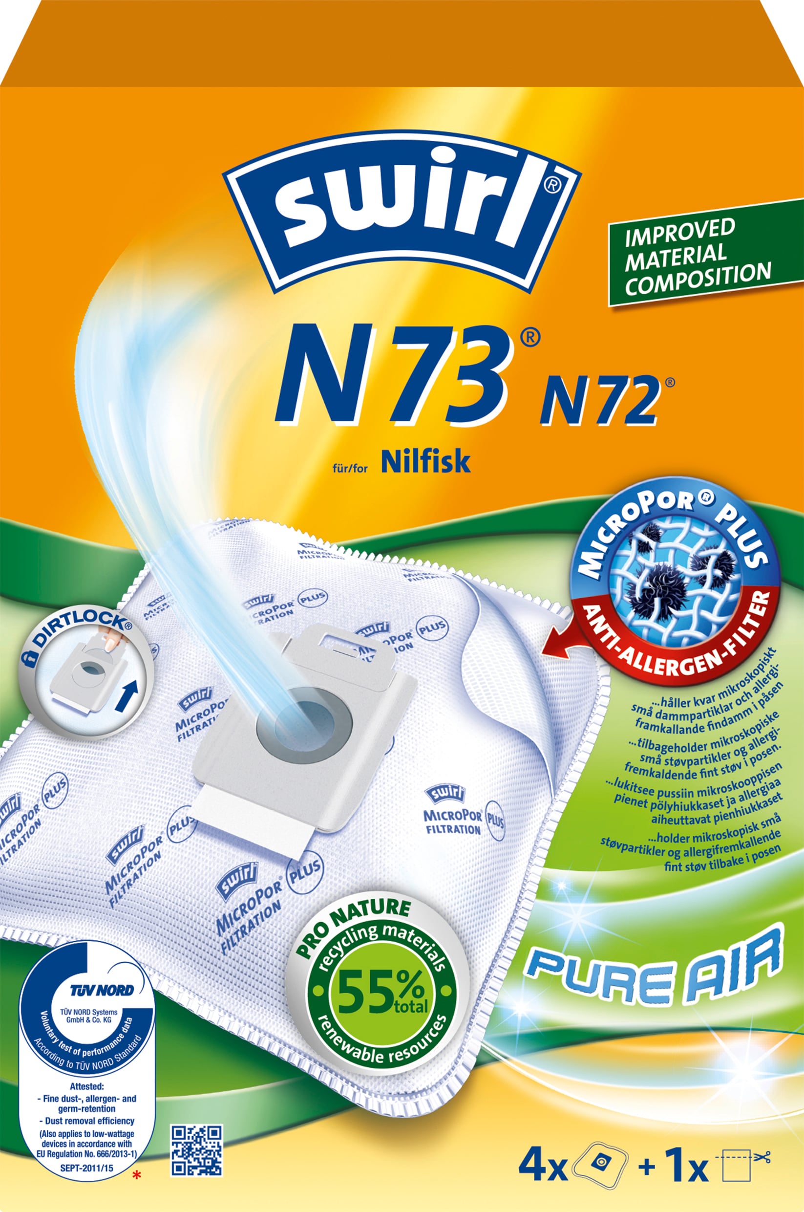 Swirl Støvsugerposer N73  Til Nilfisk