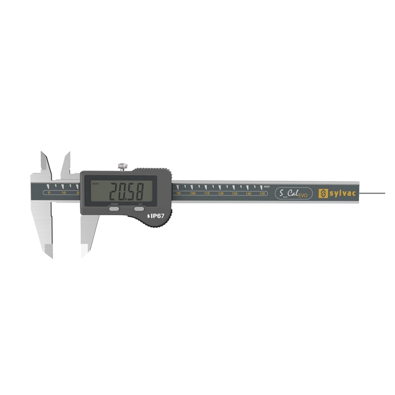 Sylvac Digital Skydelære   Cal Evo Standard Ip67 150 Mm  810 1507  Dybdemål ø1   Mm