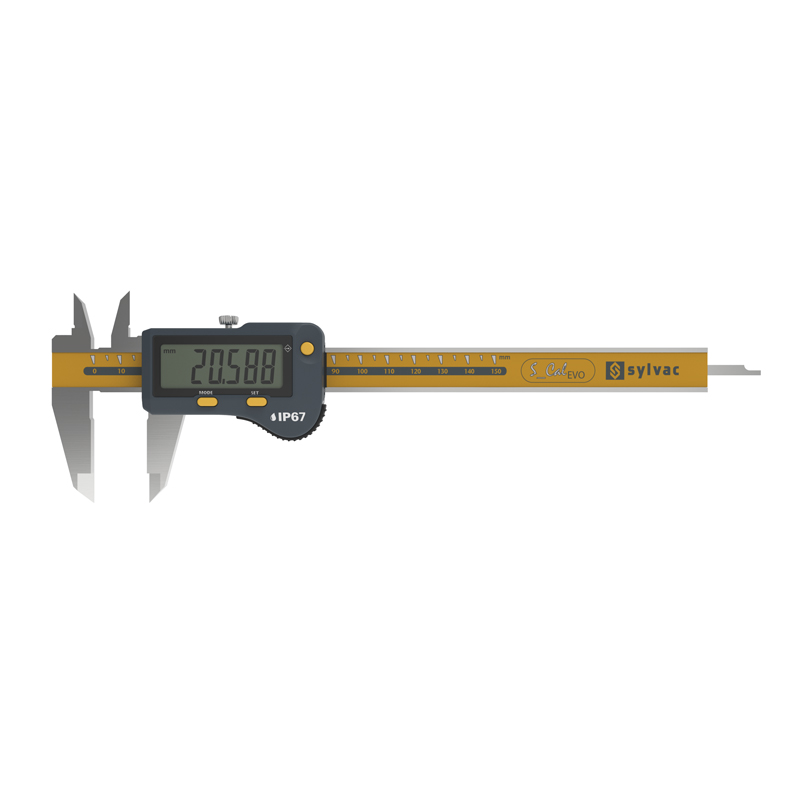 Sylvac Ip67 Digital Skydelære   Cal Evo Micron 150 Mm  810 9702  Dybdemål 4x1   Mm