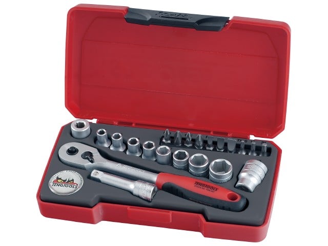 T1422 Med   Quot    -fatning  Teng Tools Topnøglesæt