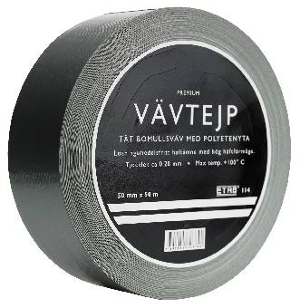 Tejp Bygg Väv 114 50mmx10m Sil