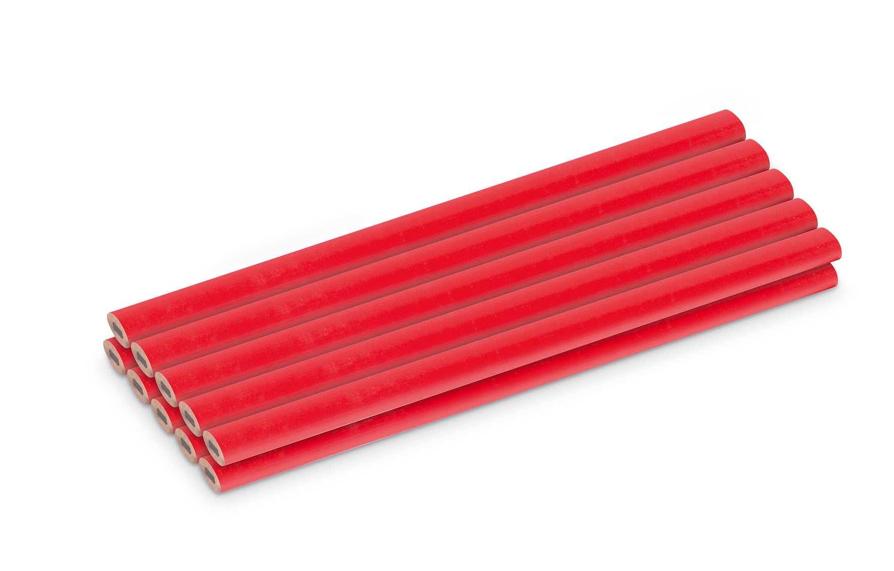 Tømrer Blyant 177 Mm Rød 10 Stk
