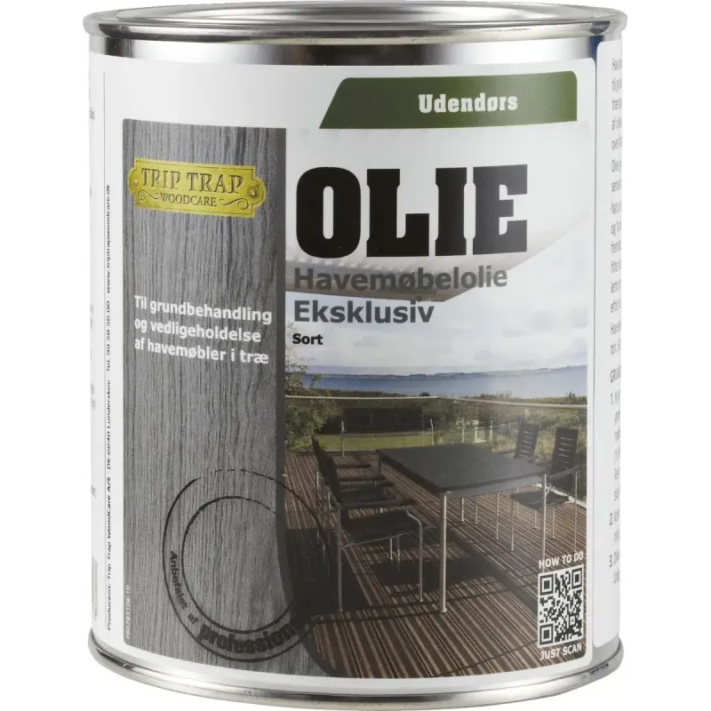 Trip Trap Havemøbelolie Ekskl  Sort   75lt