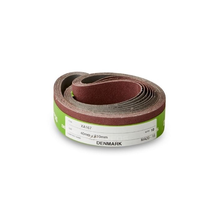40x810mm Lærreds Slibebånd 10 Stk   Korn P60