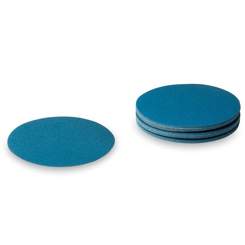 ø150mm Sliberondeller Uden Huller 25 Stk Cool Blue Korn P80