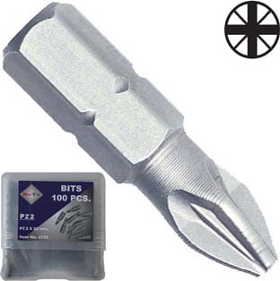 Bato     Quot  Bits Pz2   25mm  100 Stk  Pk