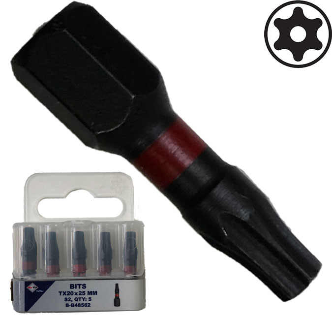 Bato     Quot  Bits Torsion S4 Slag Torx Tamper 15   25mm