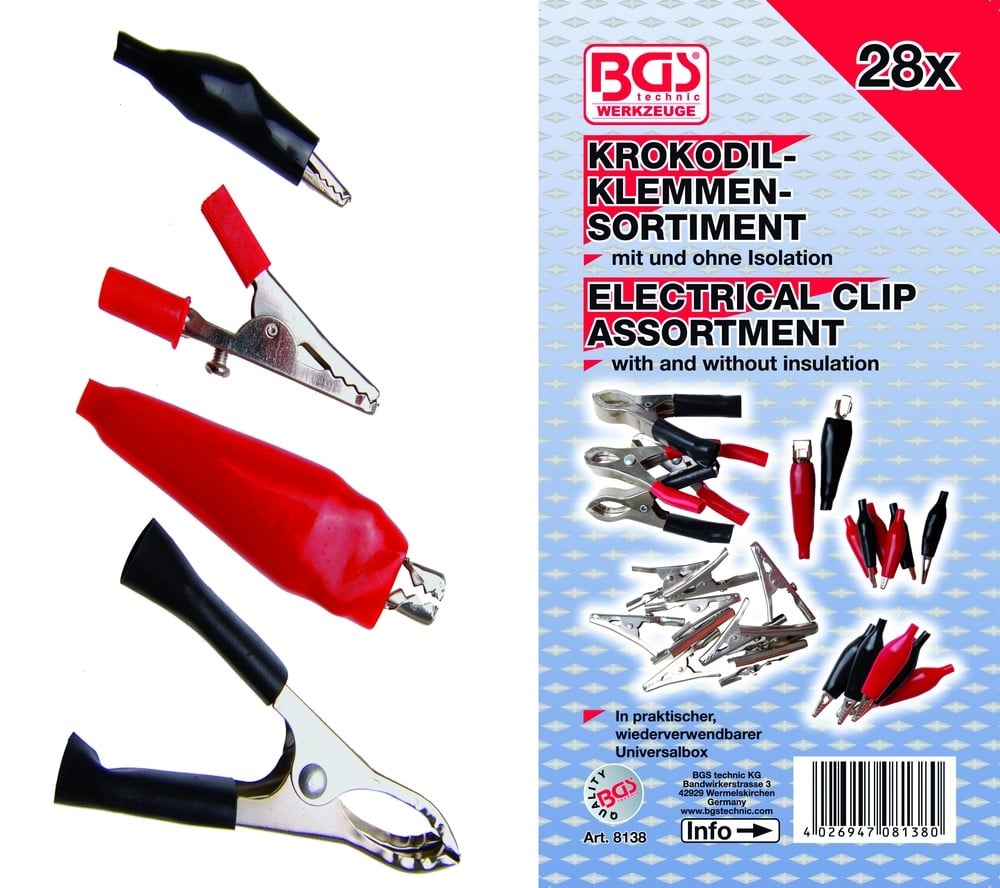 Bgs Krokodilleklemmesortiment  28 Dele