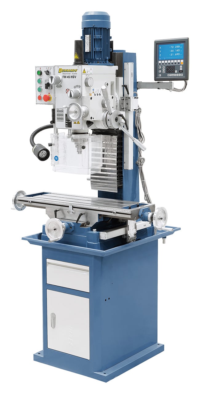 Bore- Og Fræsemaskine Fm 45 Hsv Inkl   -akset Digital Es-12   3x400v