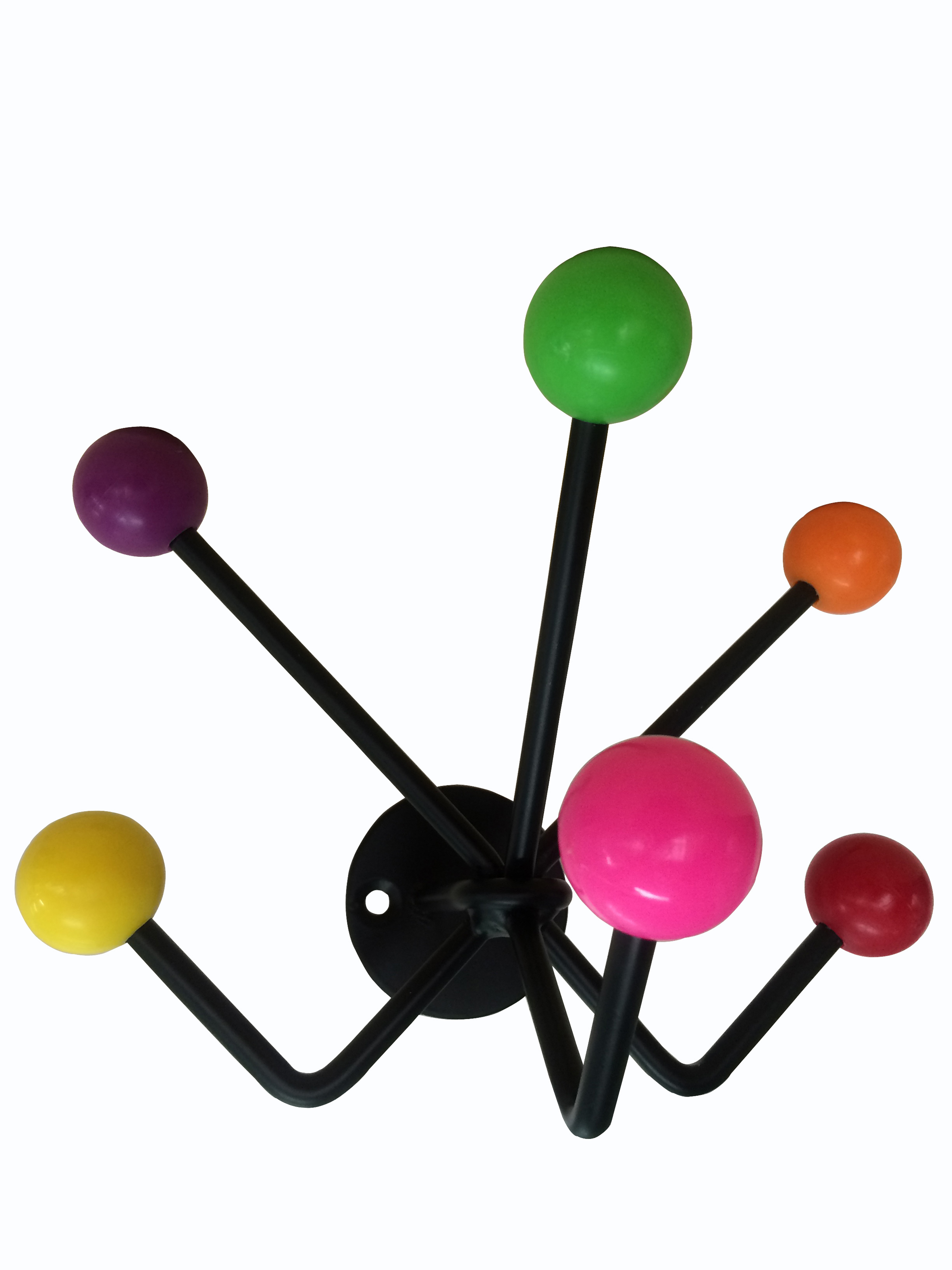 Knagerække   Kroge Sort  Multi