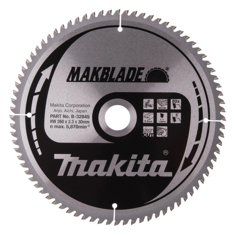 Makita Hm-klinge 260mm 80t  -32845