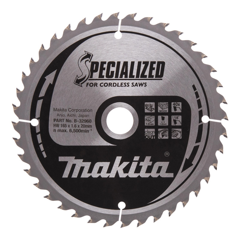 Makita Hm-klinge 165x20x40t Akku  -32960