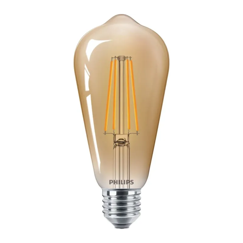 Philips Led Classic Filament Dråbeformet Pære E27 Guld 25w