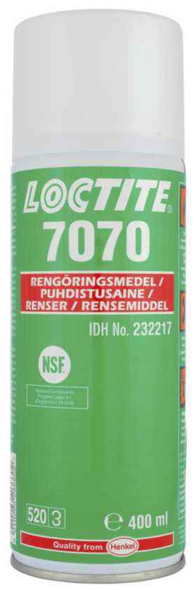 Rengørings- Affedtningsspray Loctite 7070