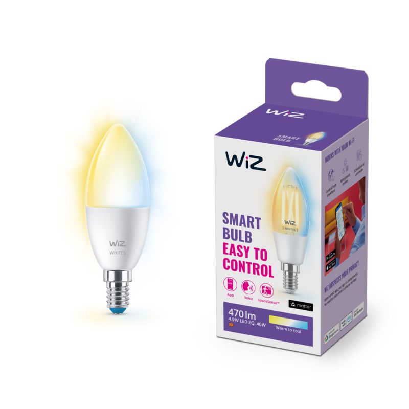 Wiz Tunable White Kertepære C37 E14 Mat 40w