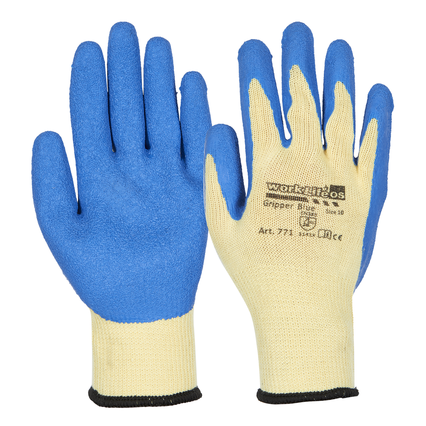 Worklife Gripper Blue Handske Str  10