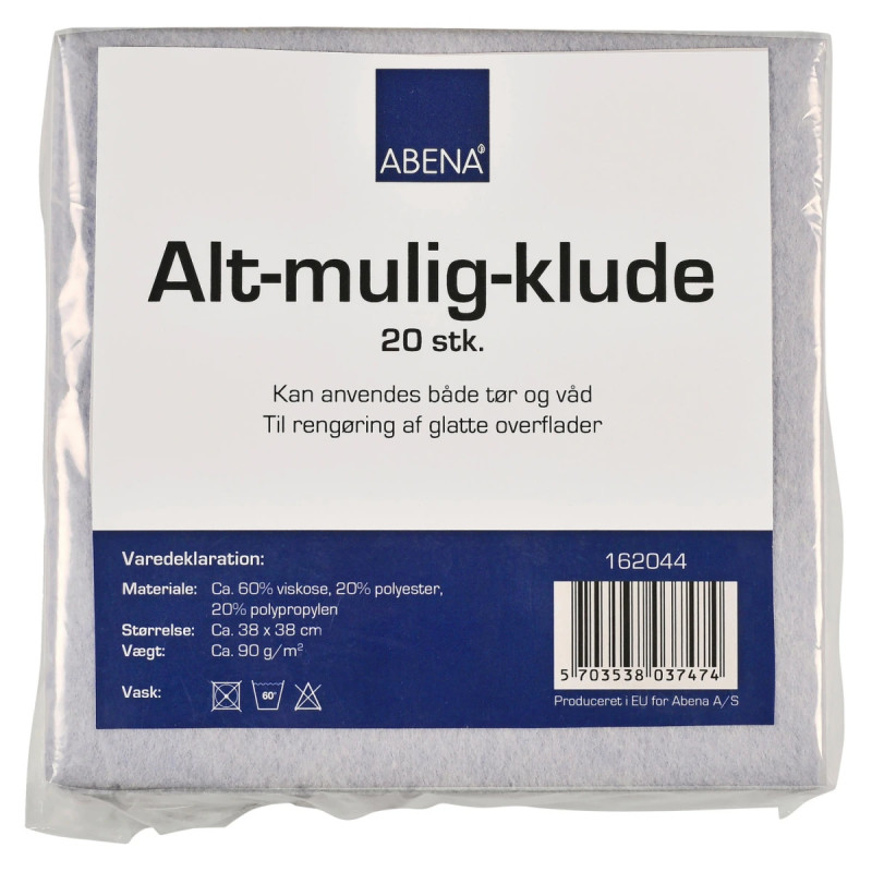 Abena  Alt Mulig Klude 38x38cm Blå Gul Rosa