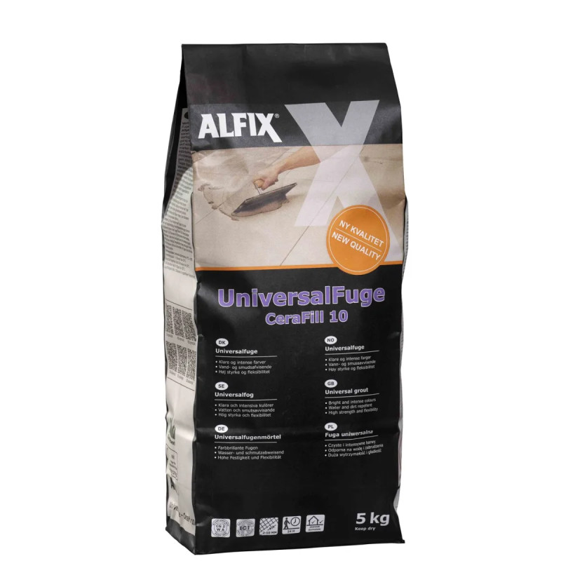 Alfix Cerafill 10 Colour Universalfuge Grå 5kg