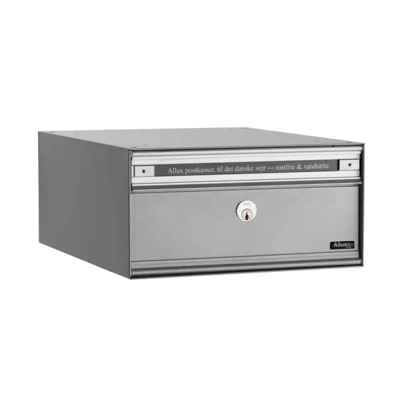 Allux Pc1 Uden Lås   Modul Alugrå    Stållåge Systempostkasse F47805-5g