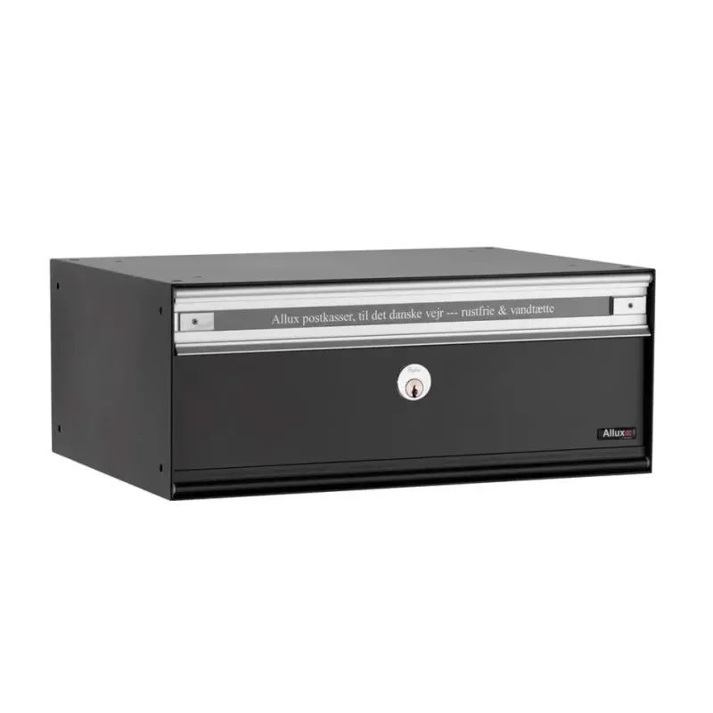 Allux Pc2 Uden Lås   Modul Sort   Stållåge Systempostkasse F47855-3s