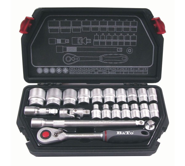 Bato Topnøglesæt     Quot  Splinelock 10-32mm 22 Dele