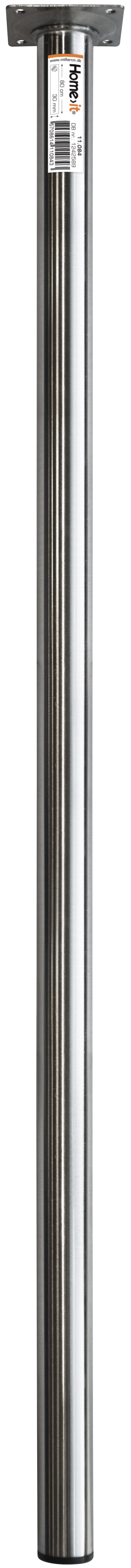 Bordben 80 Cm  Dia  30 Mm  Børstet Stål