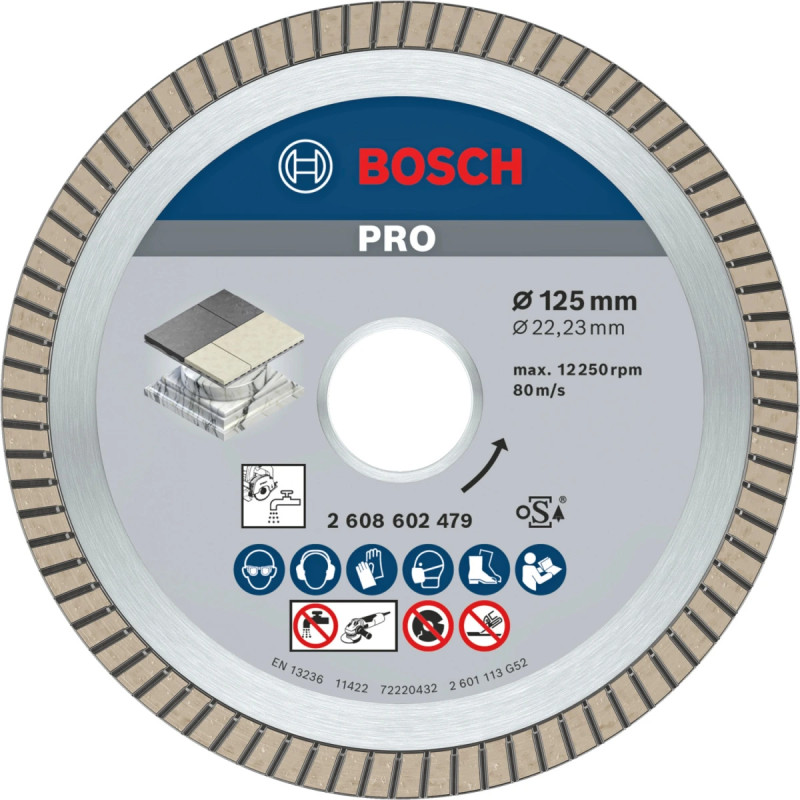 Bosch Diamantskæreskive Gres 125x22 2mm Best 2608602479