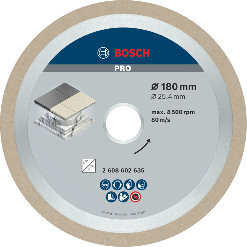 Bosch Diamantskive 180x25 4mm Best Ceramic 2608602635