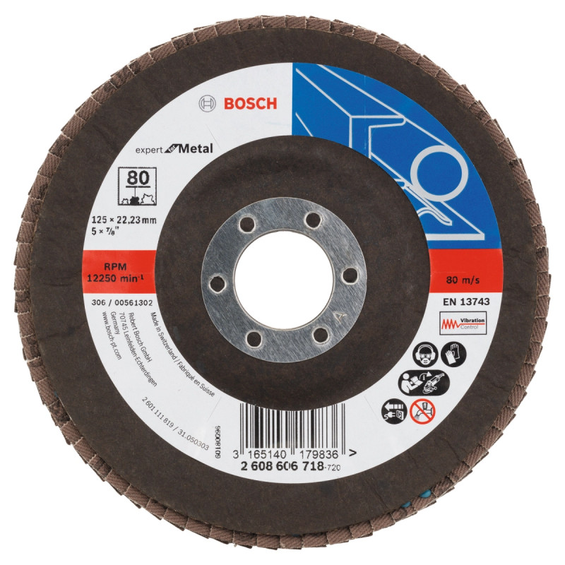 Bosch Lamelslibeskive  :  125x22mm K80 Skrå 2608606718