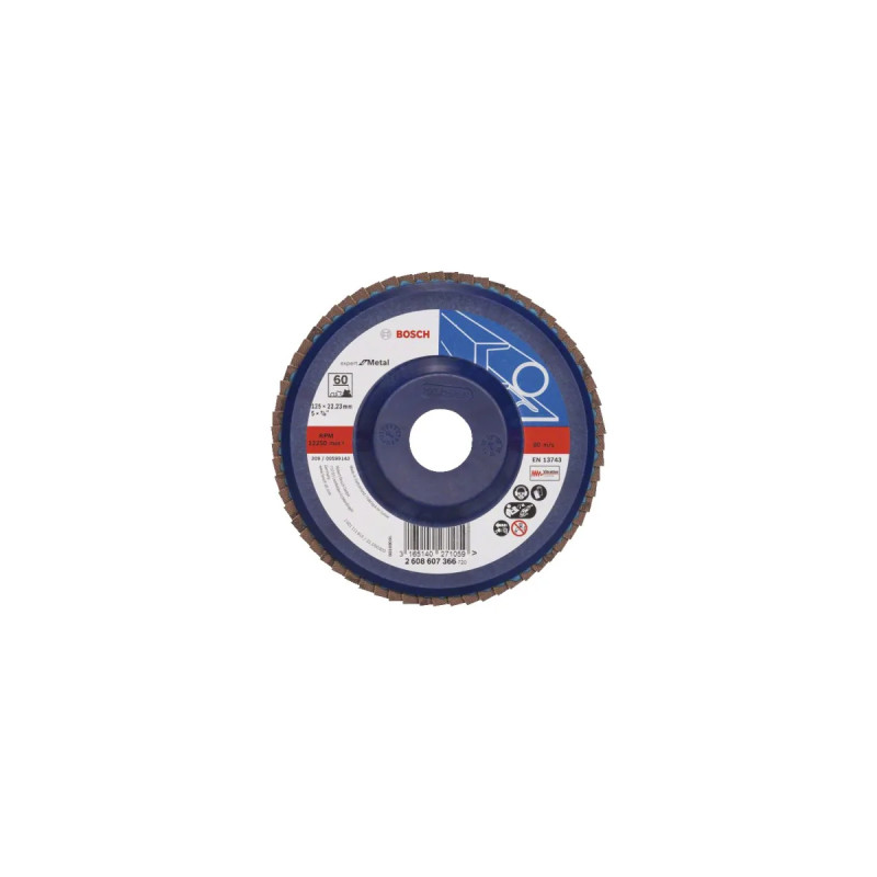 Bosch Lamelslibeskive  :mt ø125x22mm K60 Flad 2608607366