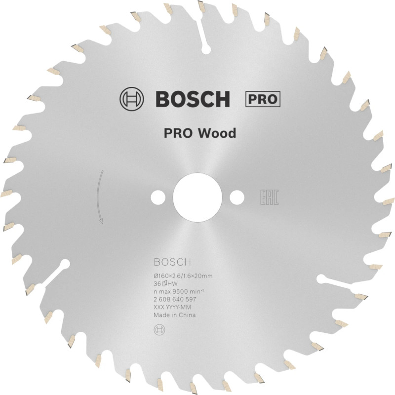 Bosch Rundsavsklinge Optiline 160x2 6x20 16 Mm 36   2608640597