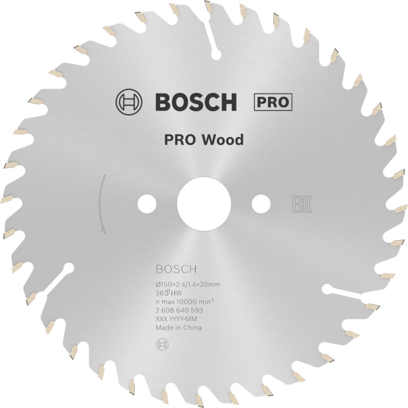 Bosch Rundsavsklinge Optiline 150x2 4x20 Mm 36 Tdr 2608640593