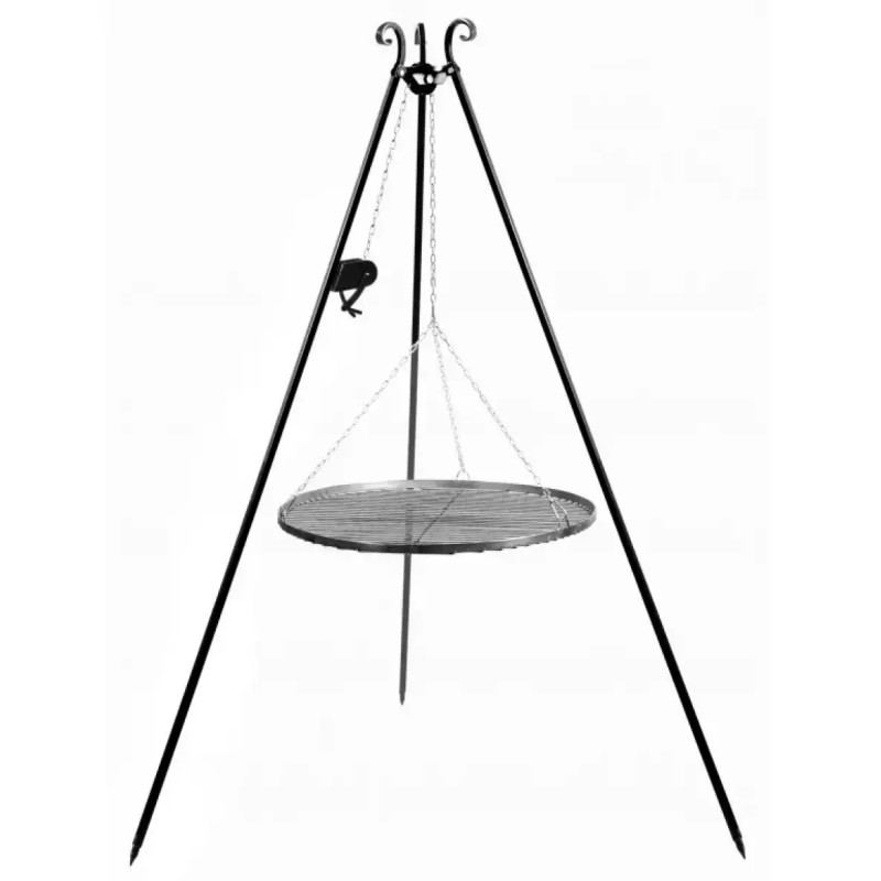 Cook King 180 Cm Trefod Med 80 Cm Stålrist Og Hejs